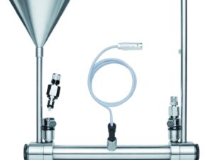 Flow-through tube with integrated temperature sensor