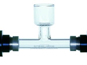 Glass tube with bubble trap